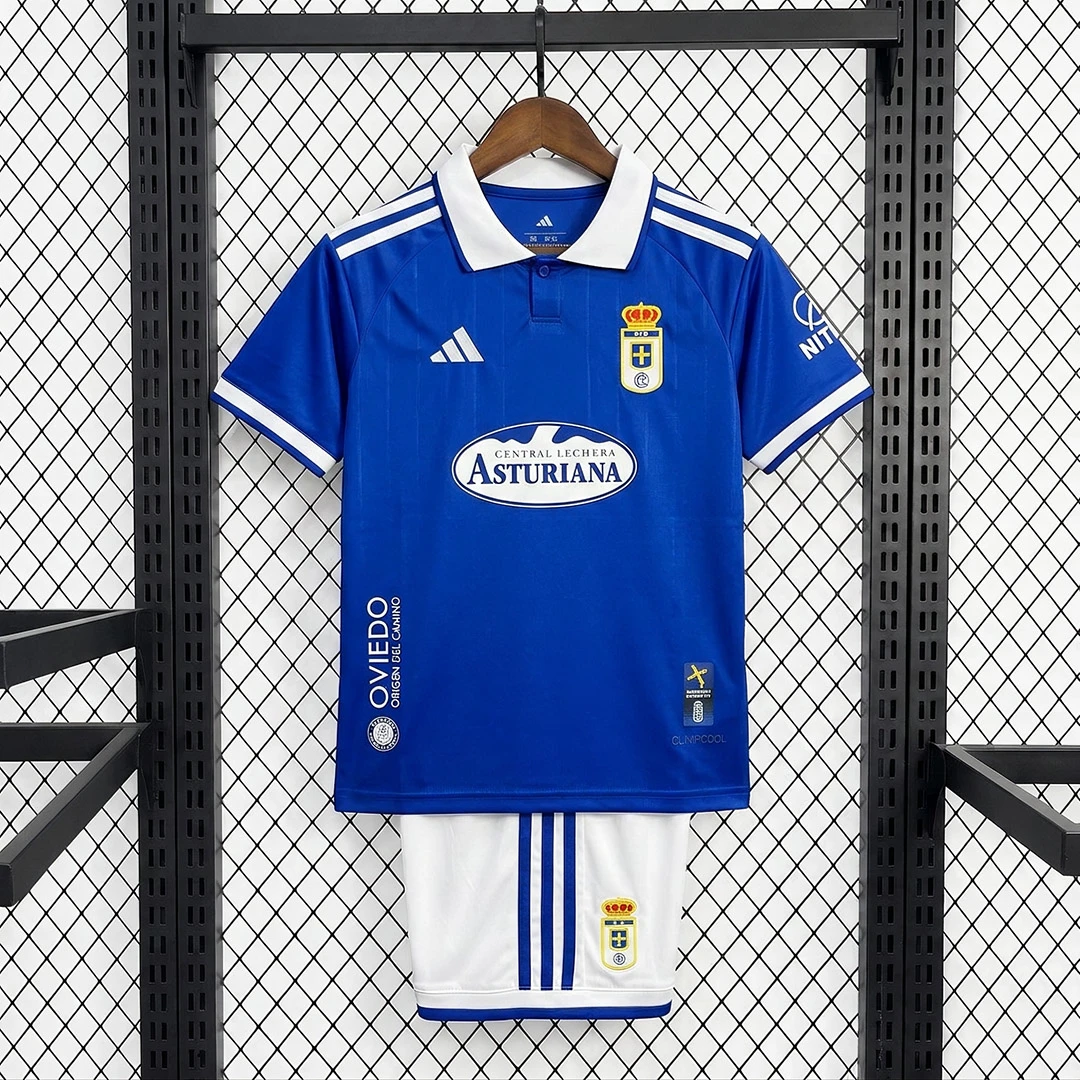 26/27 Real Oviedo Home Kids Soccer Jersey