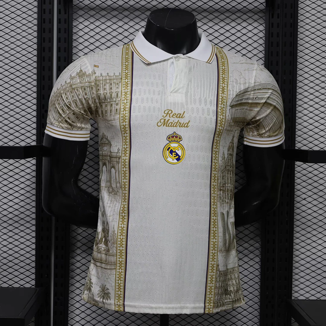 26/27 Real Madrid City Edition Cream Gold Player Version Soccer Jersey
