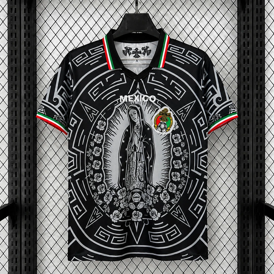 2026 Mexico Virgen De Guadalup Black Soccer Jersey