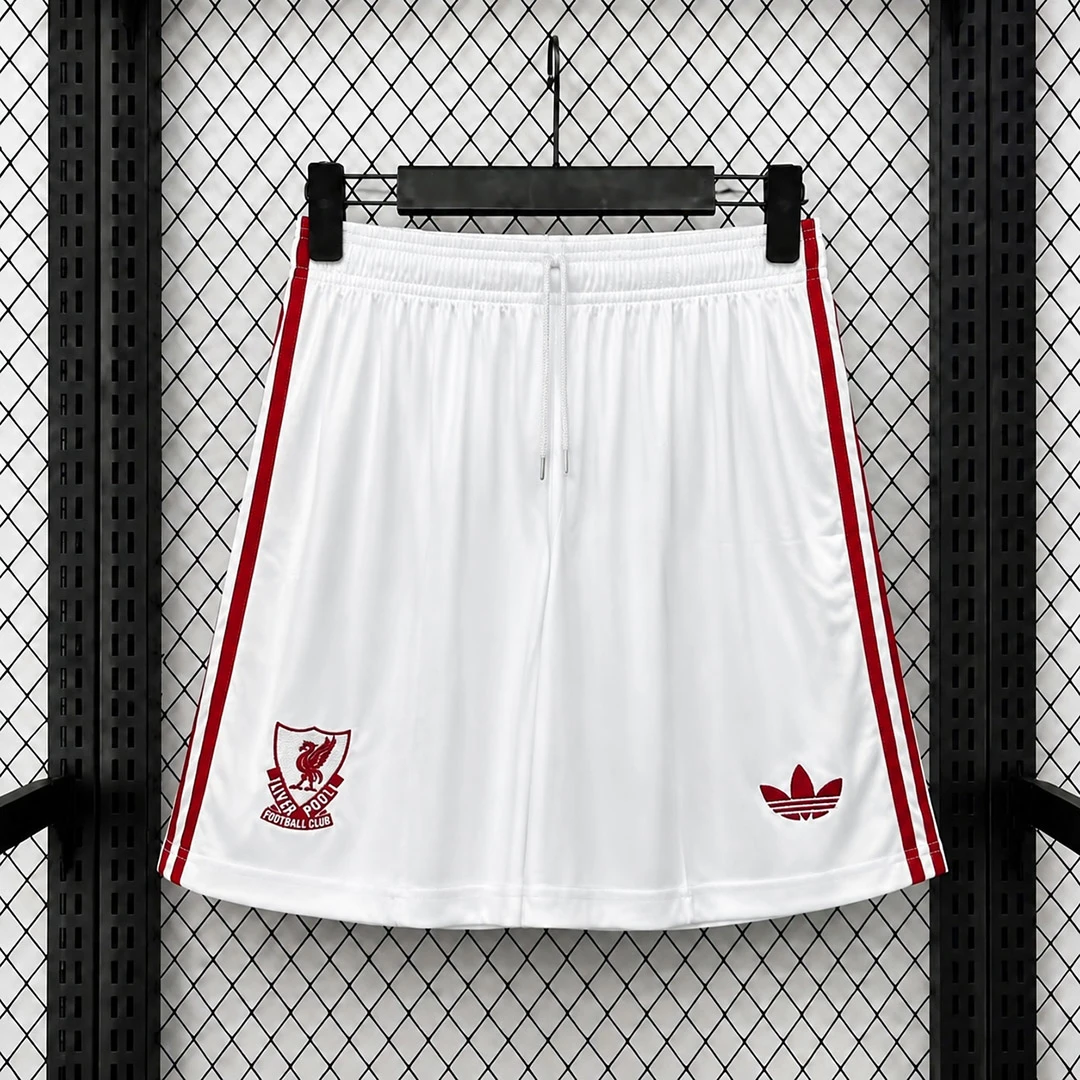 26/27 Liverpool White Soccer Shorts