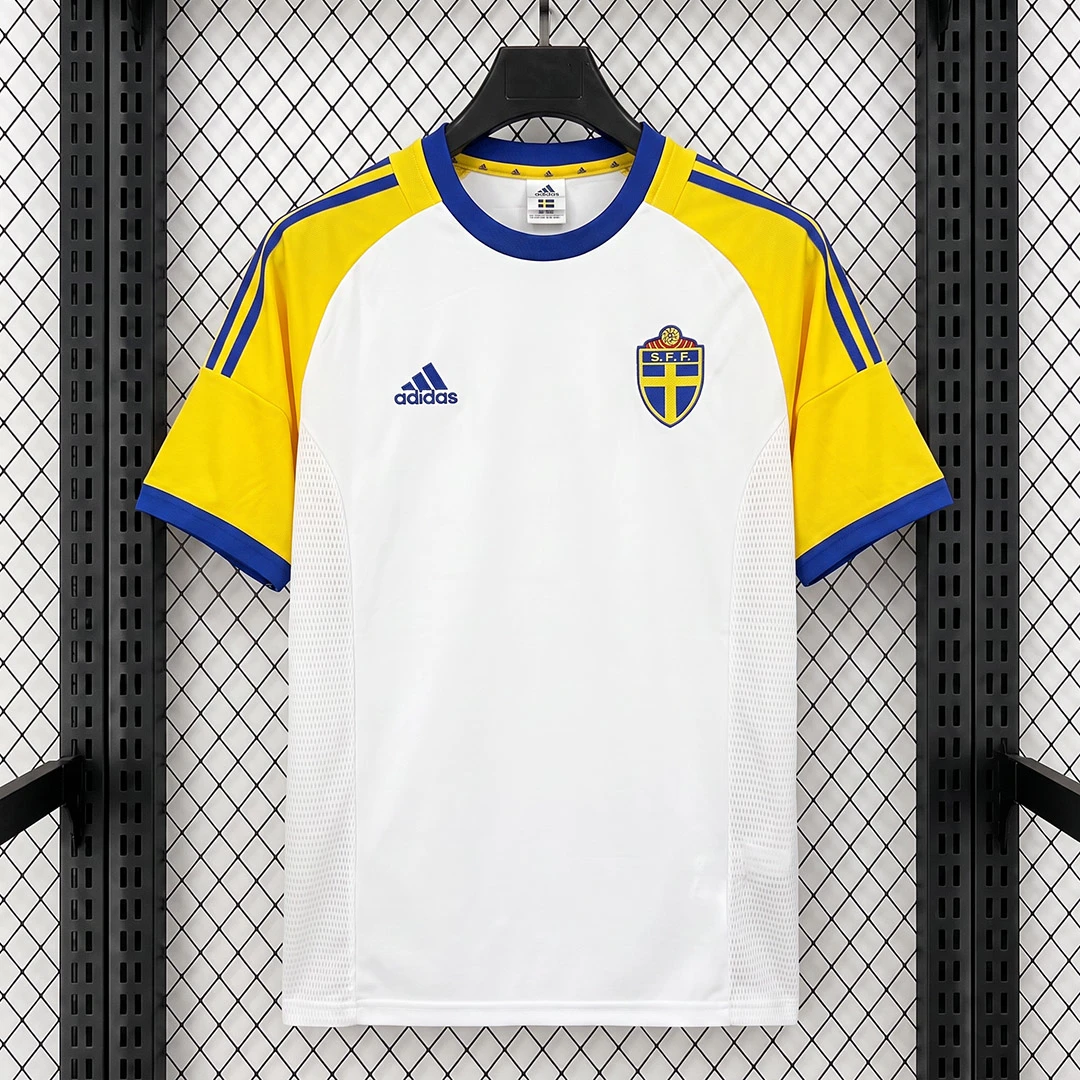 2002 Sweden Away Retro Soccer Jersey