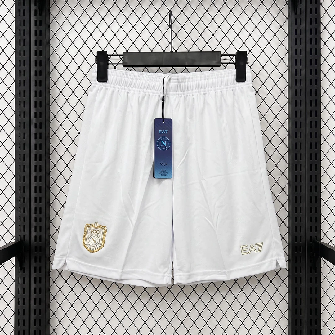 26/27 Napoli Home White Soccer Shorts