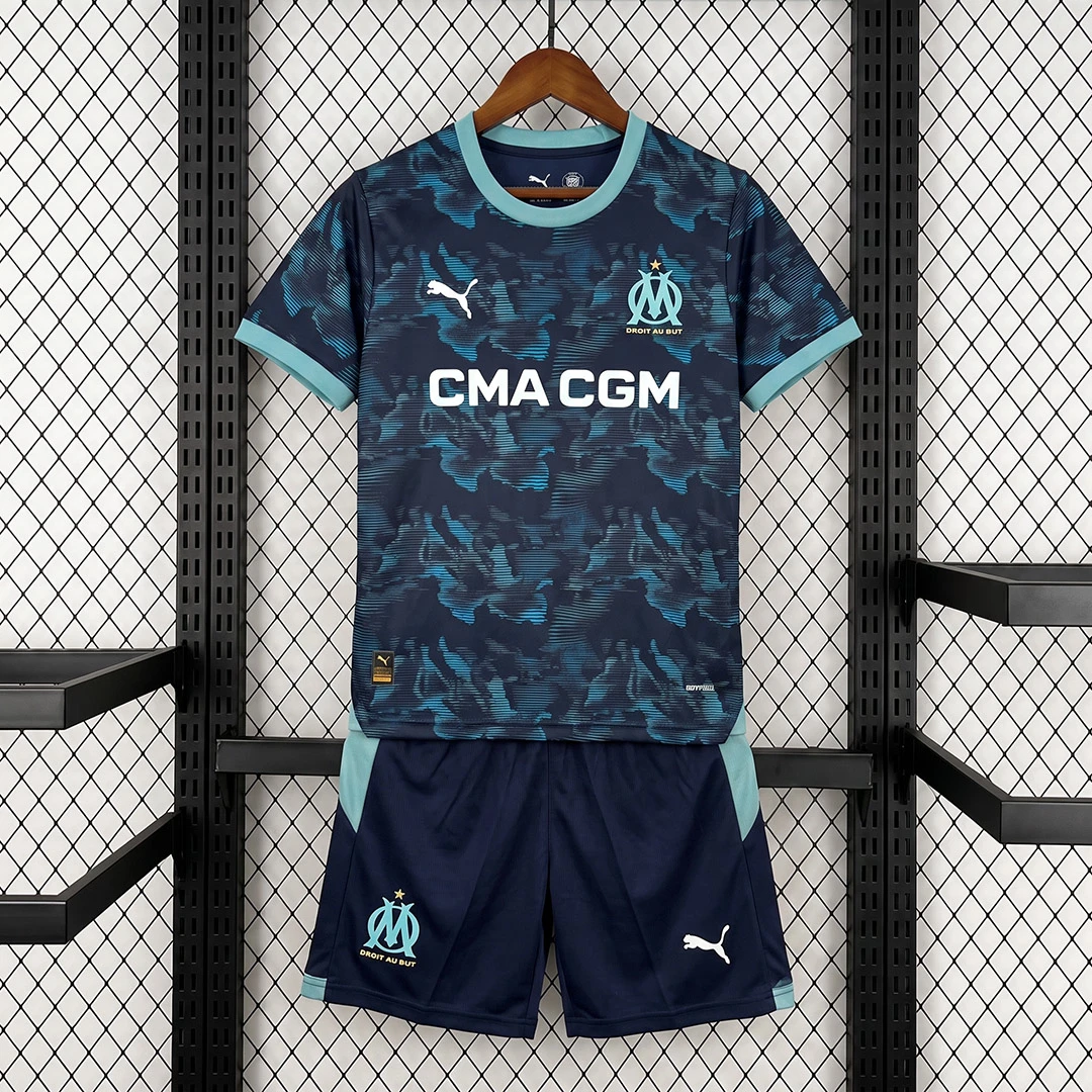 26/27 Marseille Away Kids Soccer Jersey