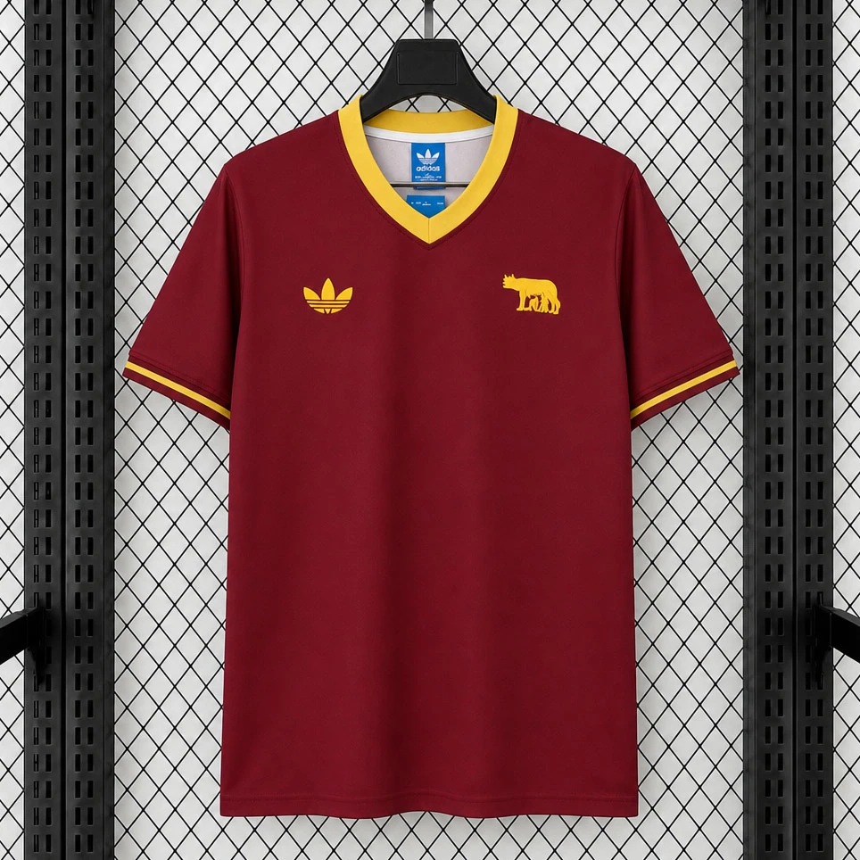 26/27 AS Roma Centenary Retro Soccer Jersey