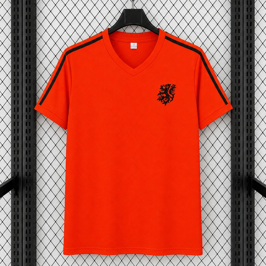1974 Netherlands Home Retro Soccer Jersey