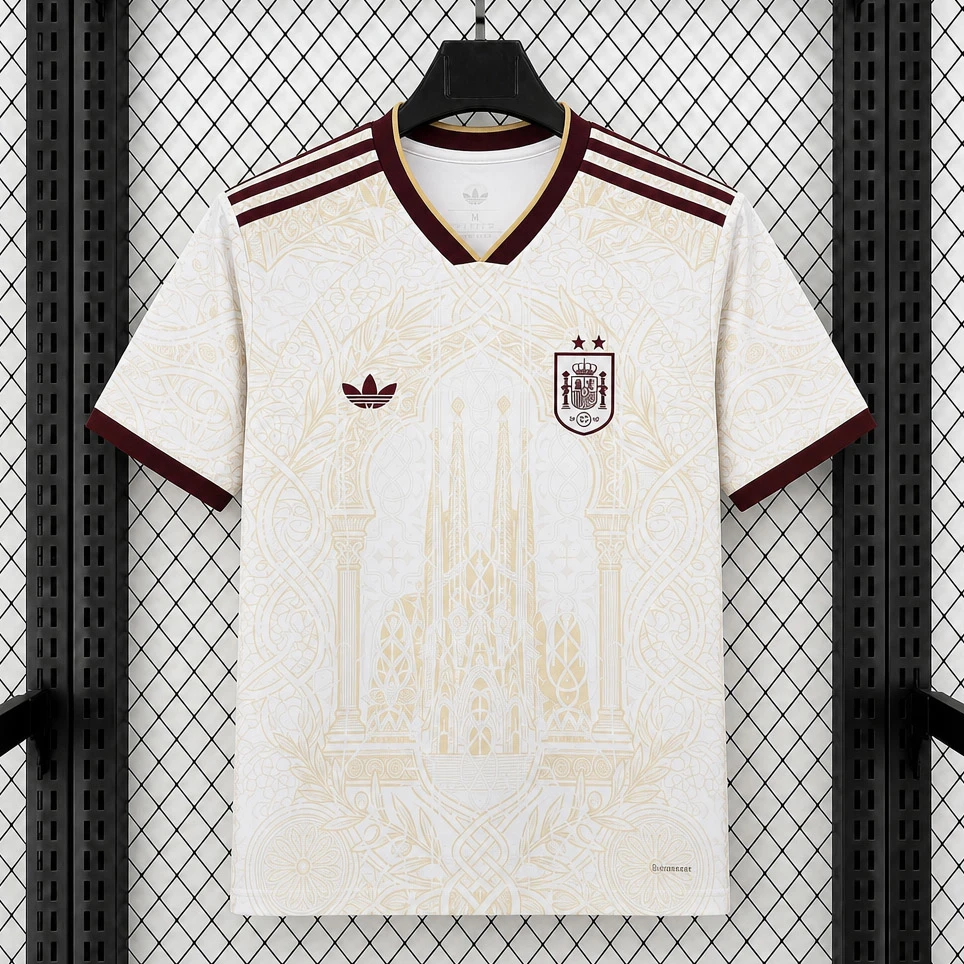 2026 Spain Champions Version Beige Soccer Jersey