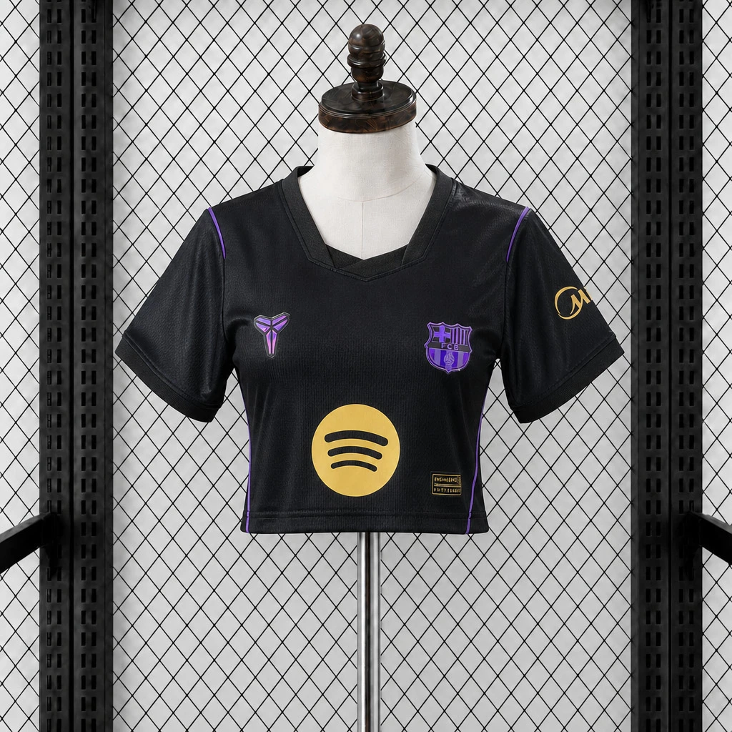 26/27 Barcelona Away Crop Soccer Jersey
