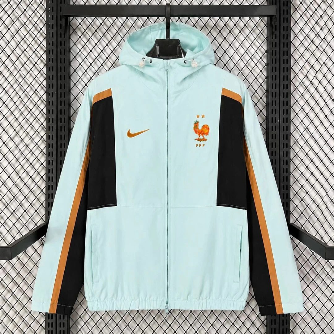 2026 France Energy Light Blue Woven Windbreaker