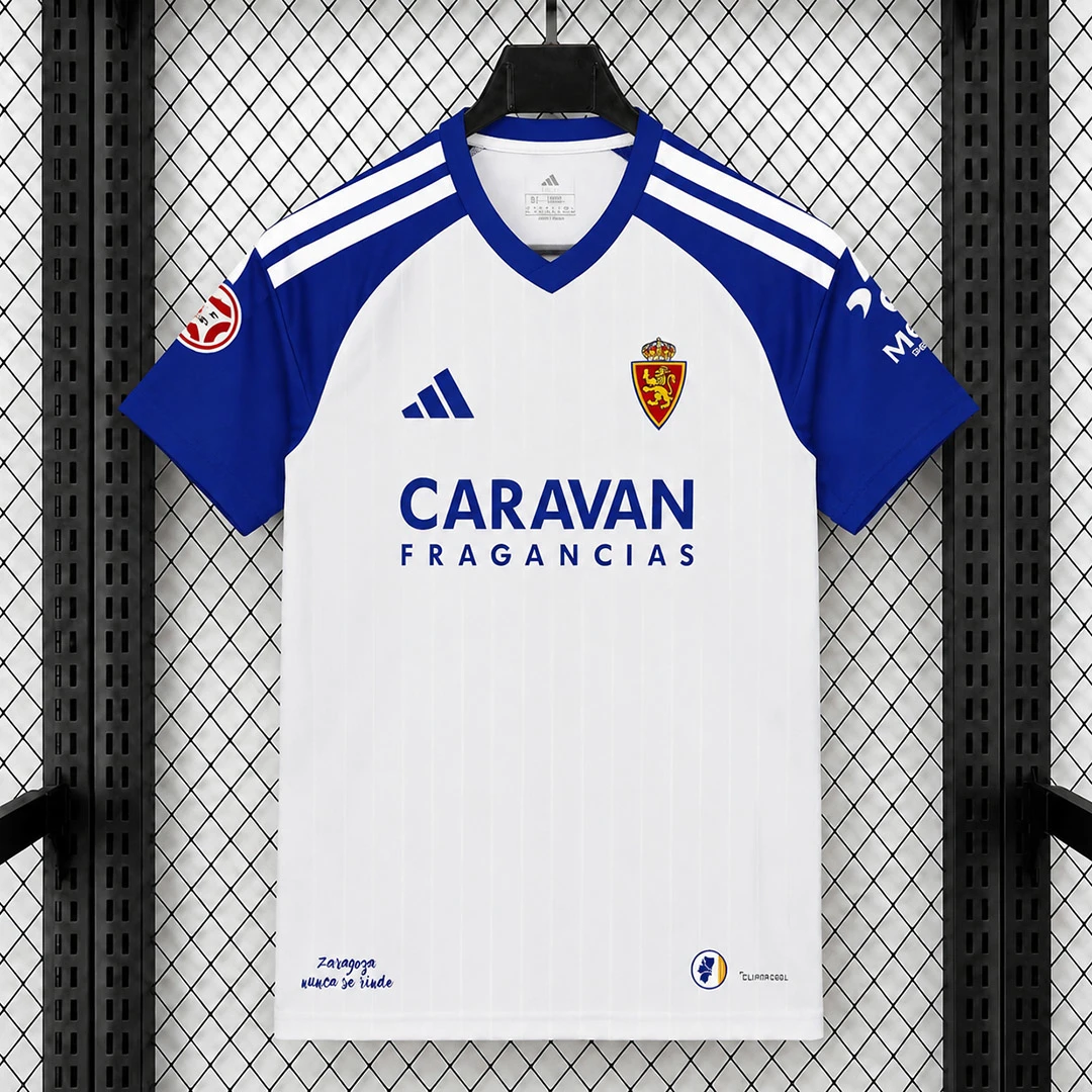 26/27 Real Zaragoza Home Soccer Jersey