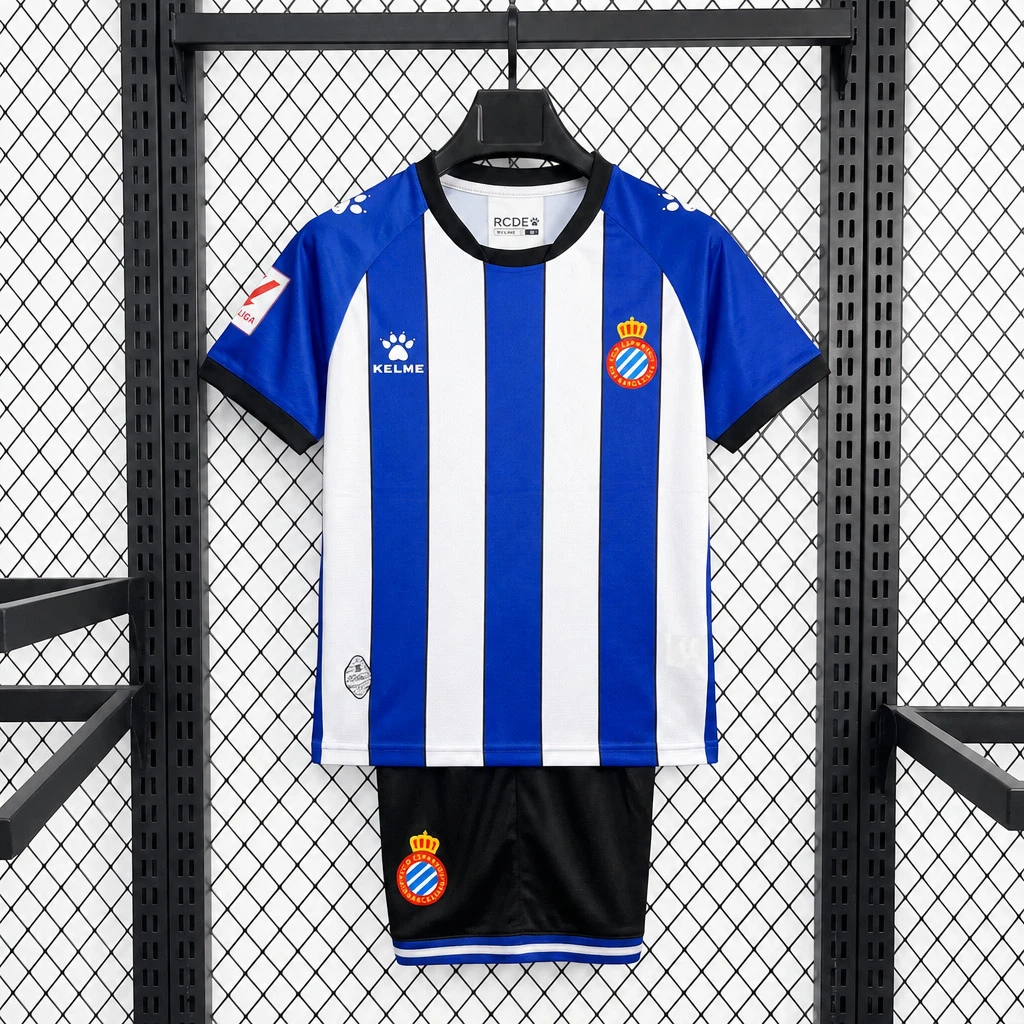 26/27 Espanyol Home Kids Soccer Jersey