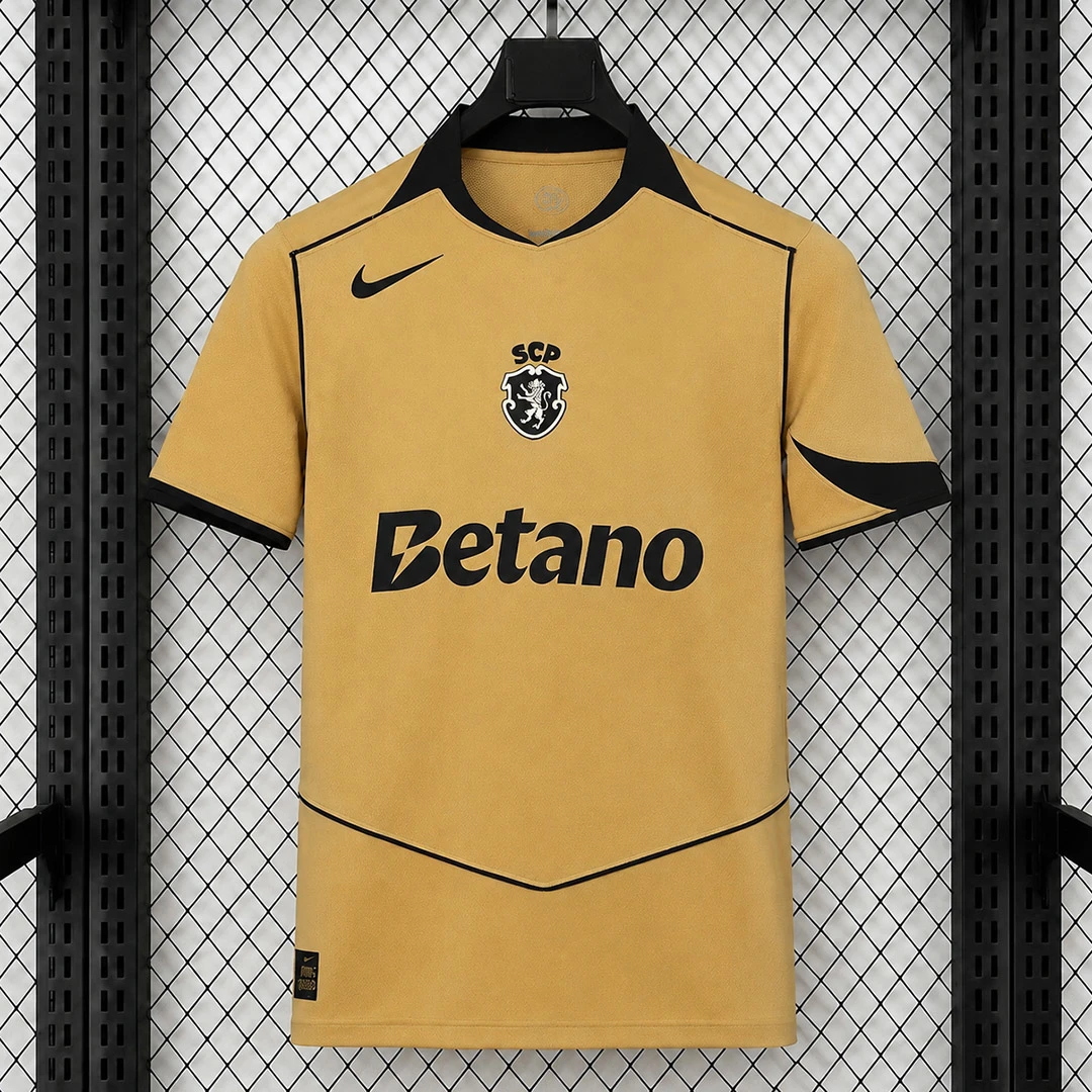 26/27 Sporting CP Lisbon Away Total 90 Gold Soccer Jersey