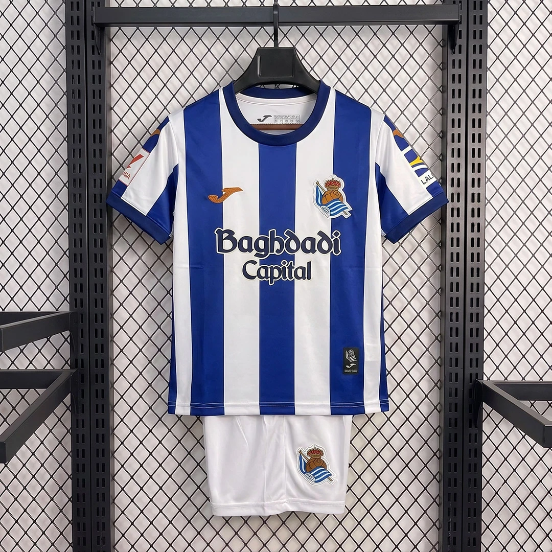 26/27 Real Sociedad Home Kids Soccer Jersey