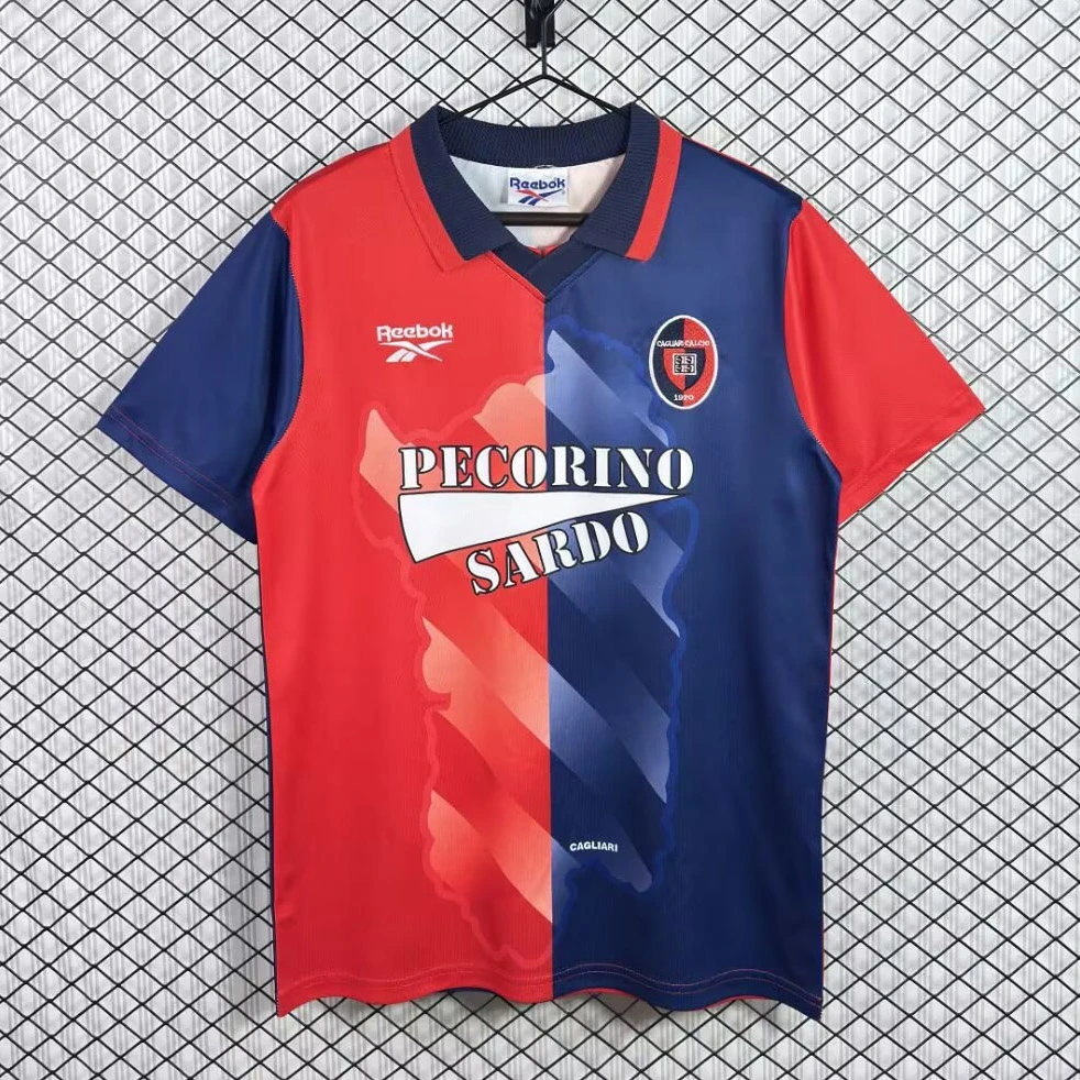 96/97 Cagliari Home Retro Soccer Jersey