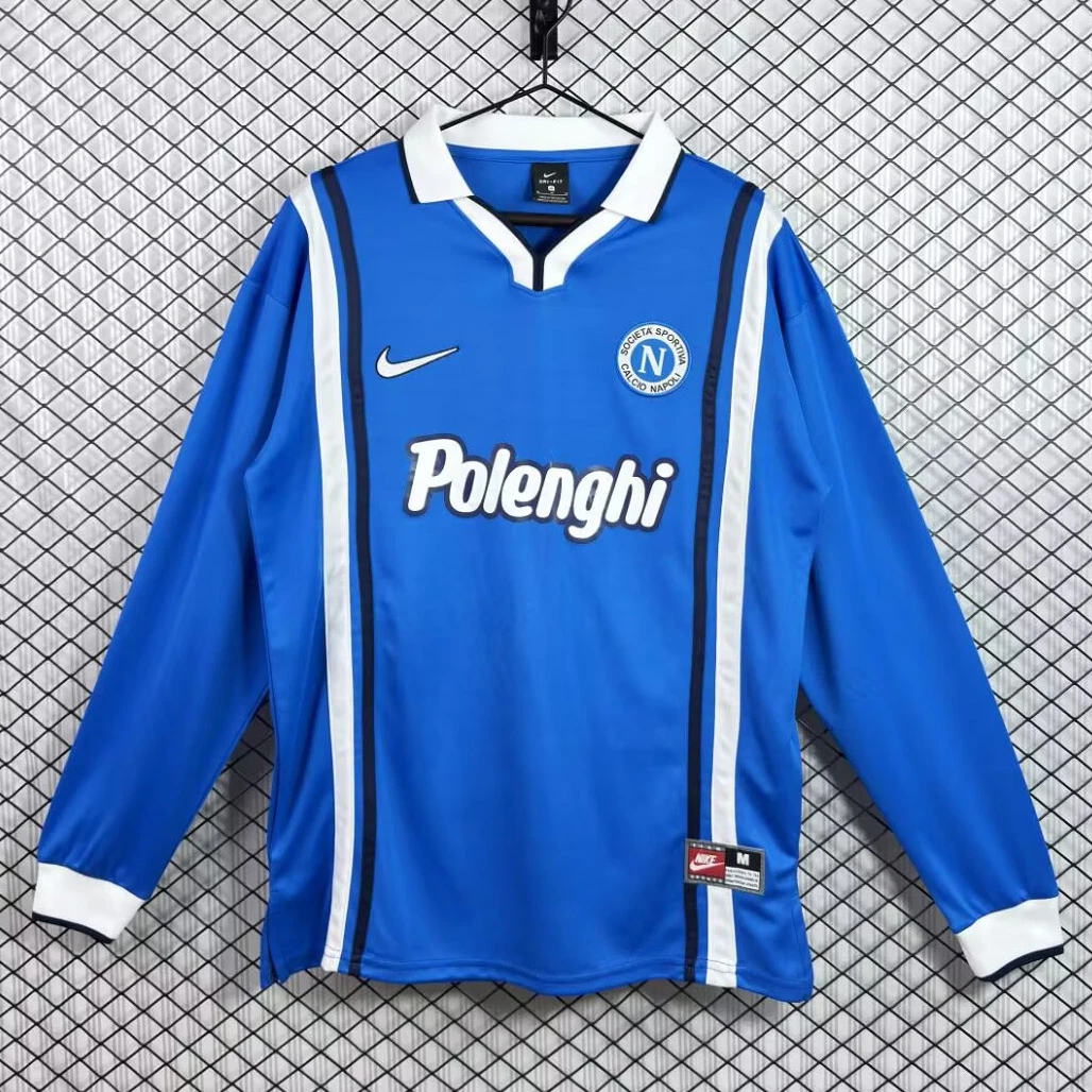 97/98 Napoli Home Long Sleeve Retro Soccer Jersey