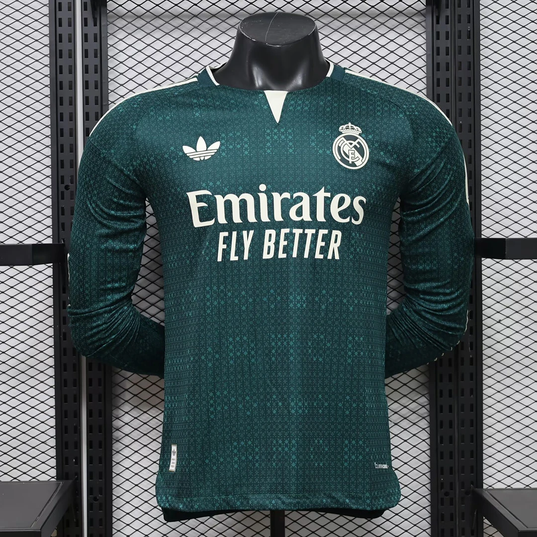 26/27 Real Madrid Away Long Sleeve Player Version Soccer Jersey