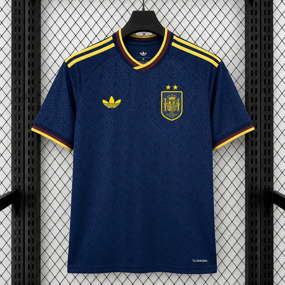 2026 Spain Special Edition Trefoil Navy Soccer Jersey