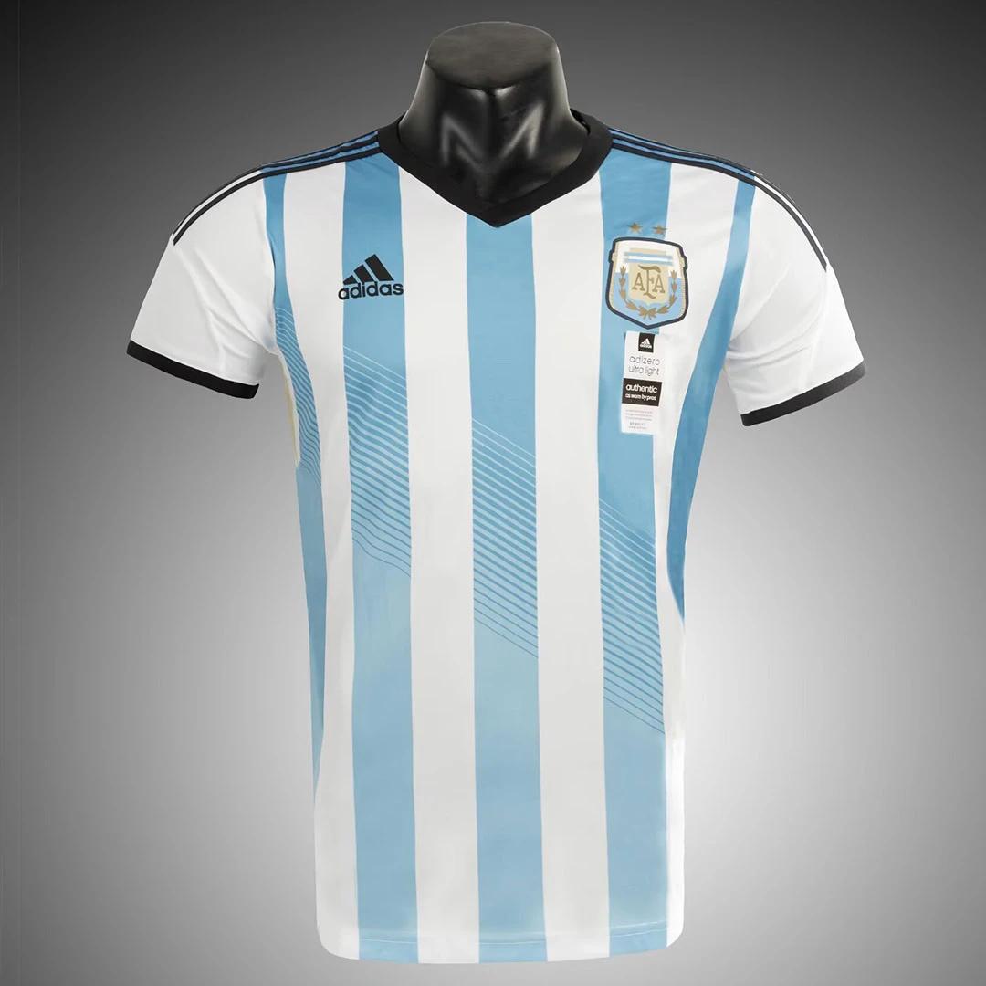 2014 Argentina Home Adizero Retro Soccer Jersey