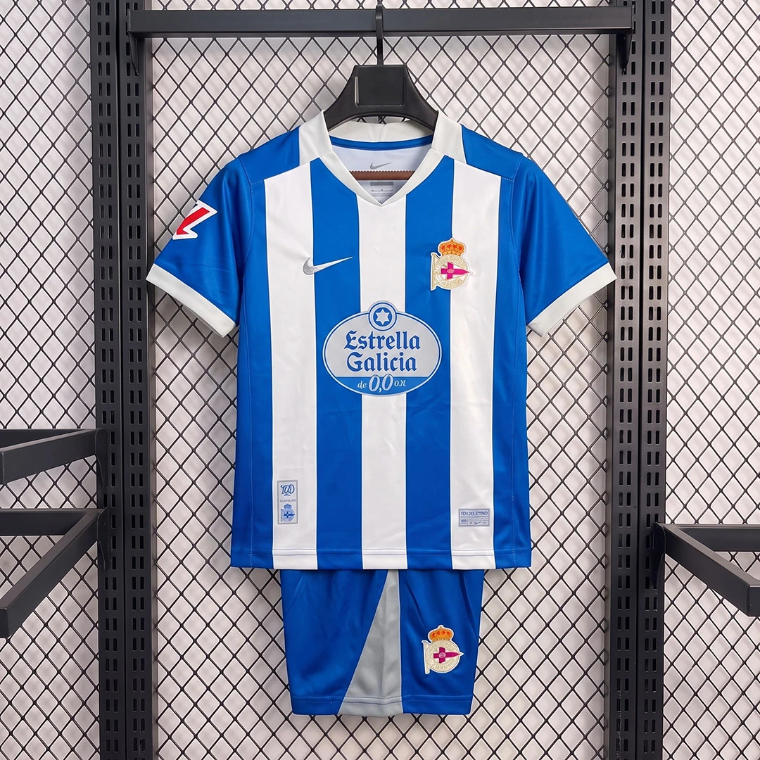26/27 La Coruna Home Kids Soccer Jersey
