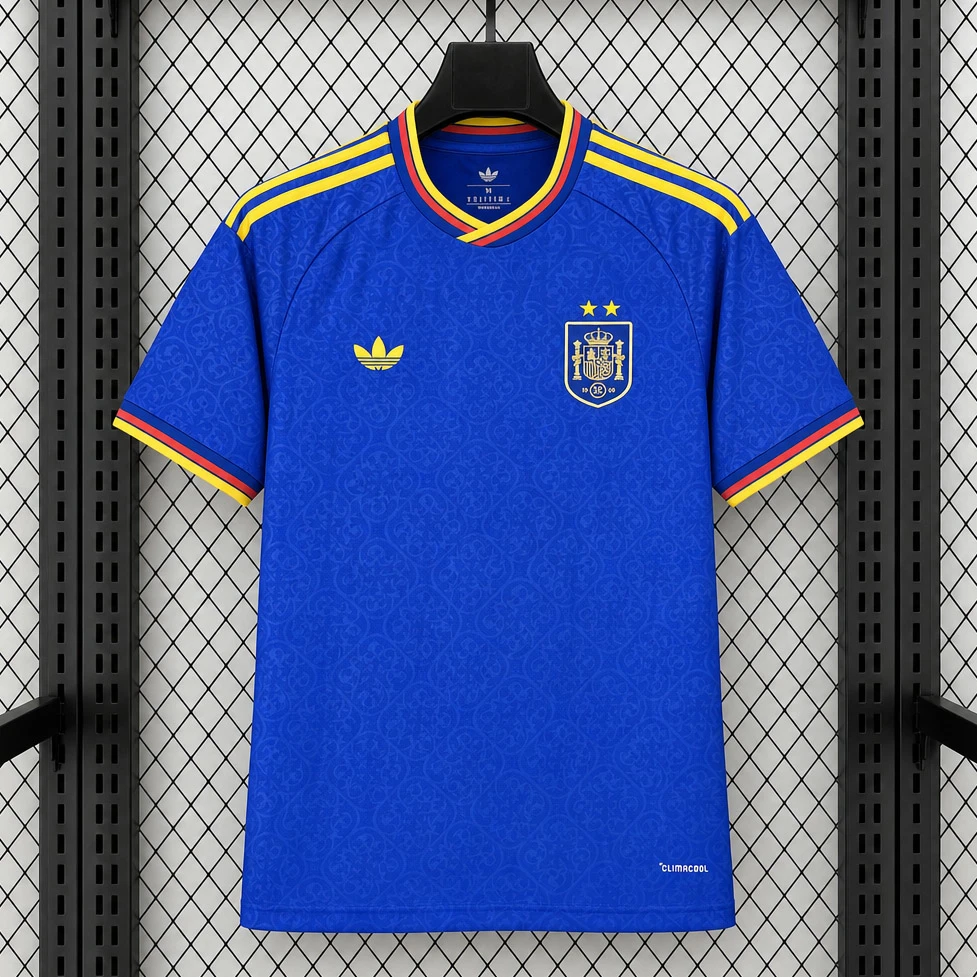2026 Spain Special Edition Trefoil Blue Soccer Jersey