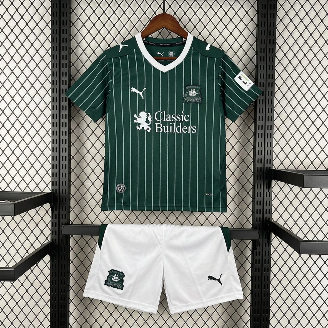 26/27 Plymouth Argyle Home Kids Soccer Jersey