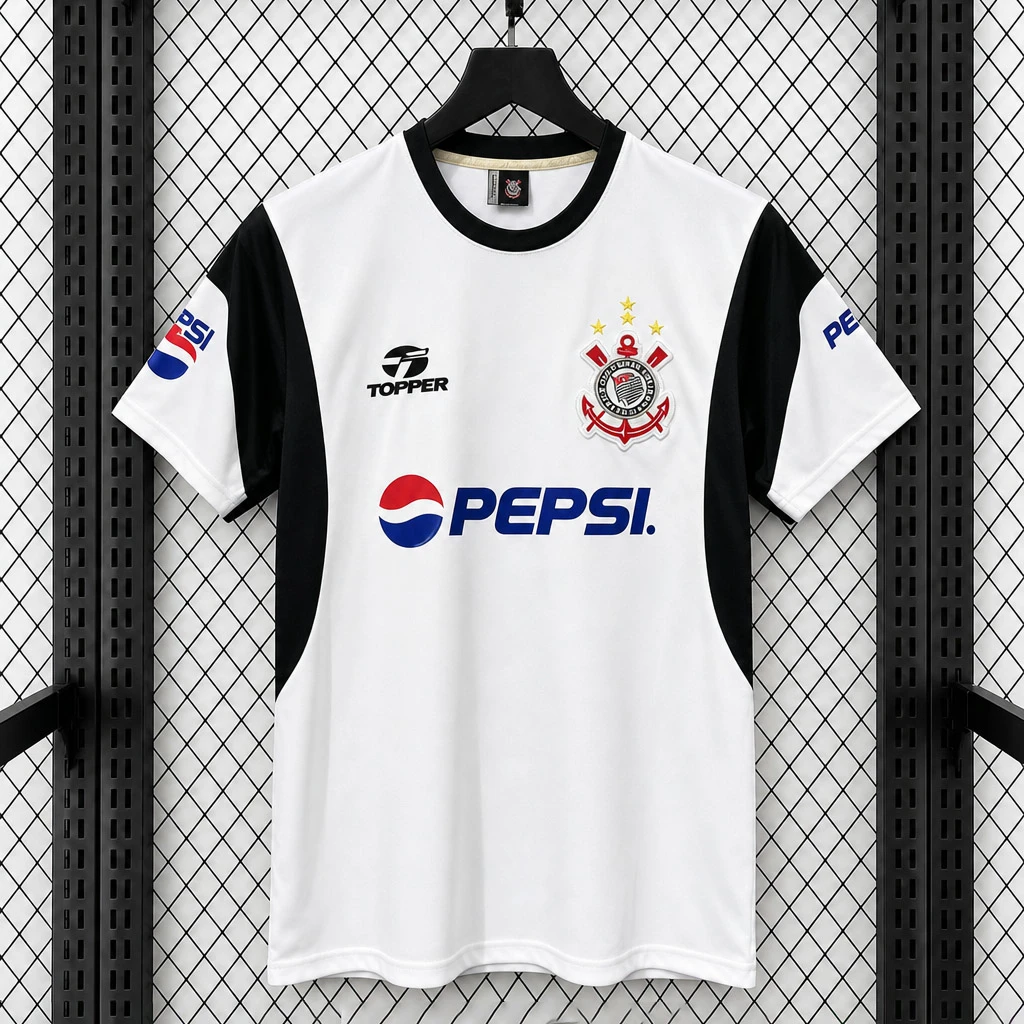 2002 Corinthians Home Retro Soccer Jersey