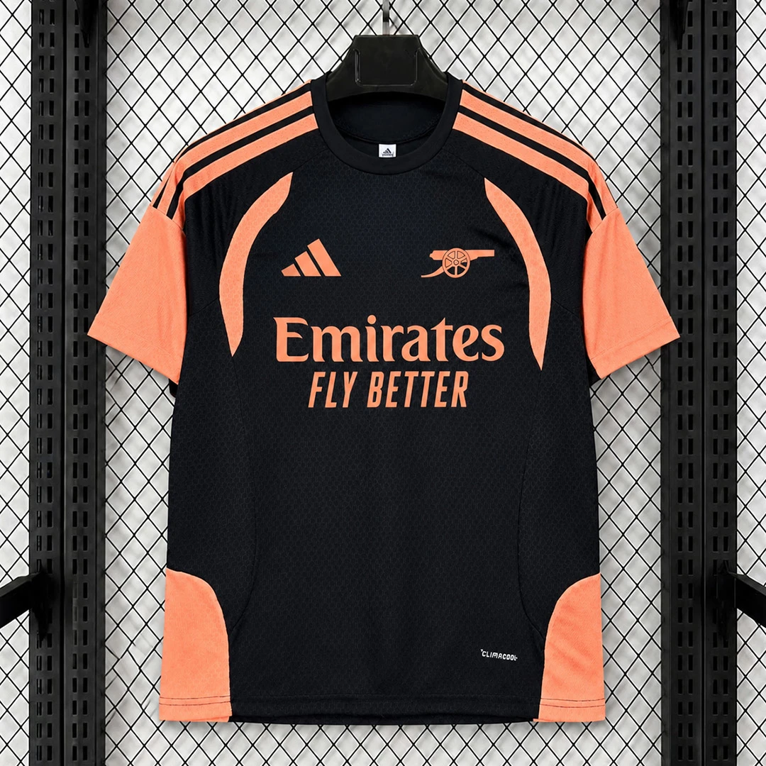 26/27 Arsenal Training Black Orange Soccer Jersey