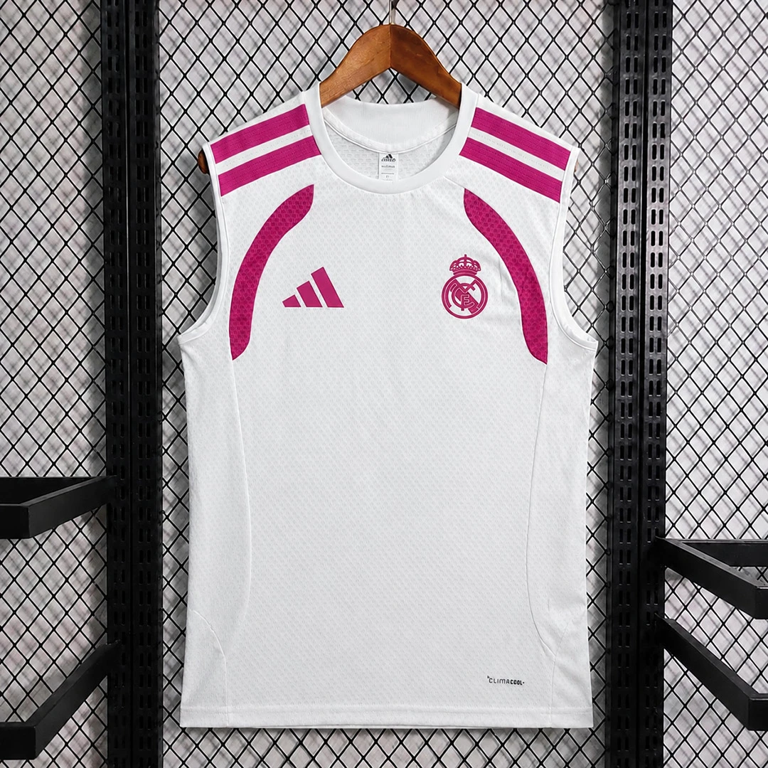26/27 Real Madrid Training 2 White Pink Vest