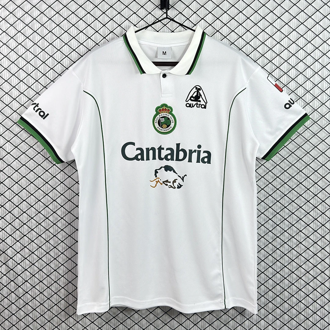 98/01 Santander Home Retro Soccer Jersey