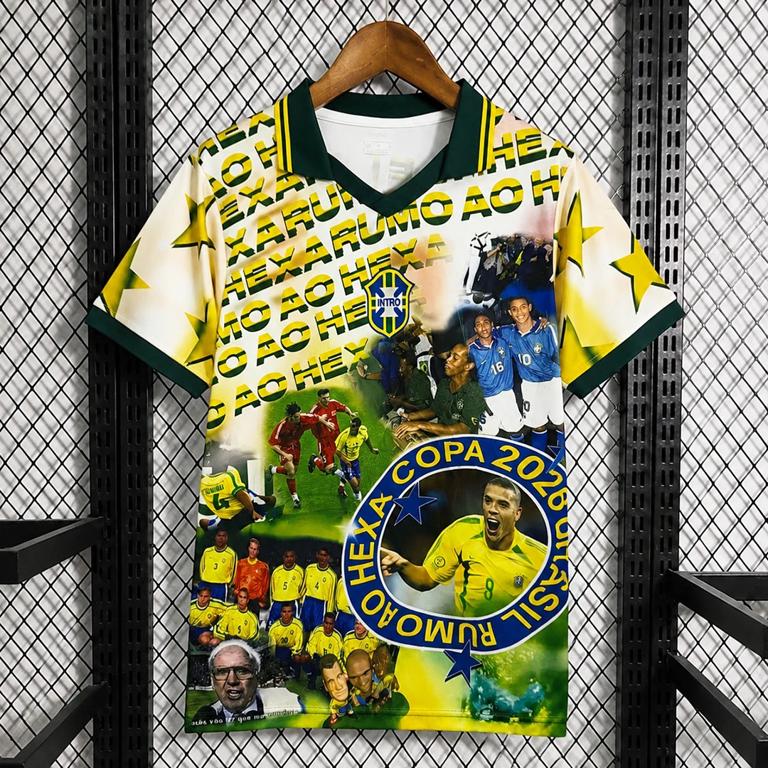 2026 Brazil Celebrate Pursuit Sixth Title Bootleg Soccer Jersey