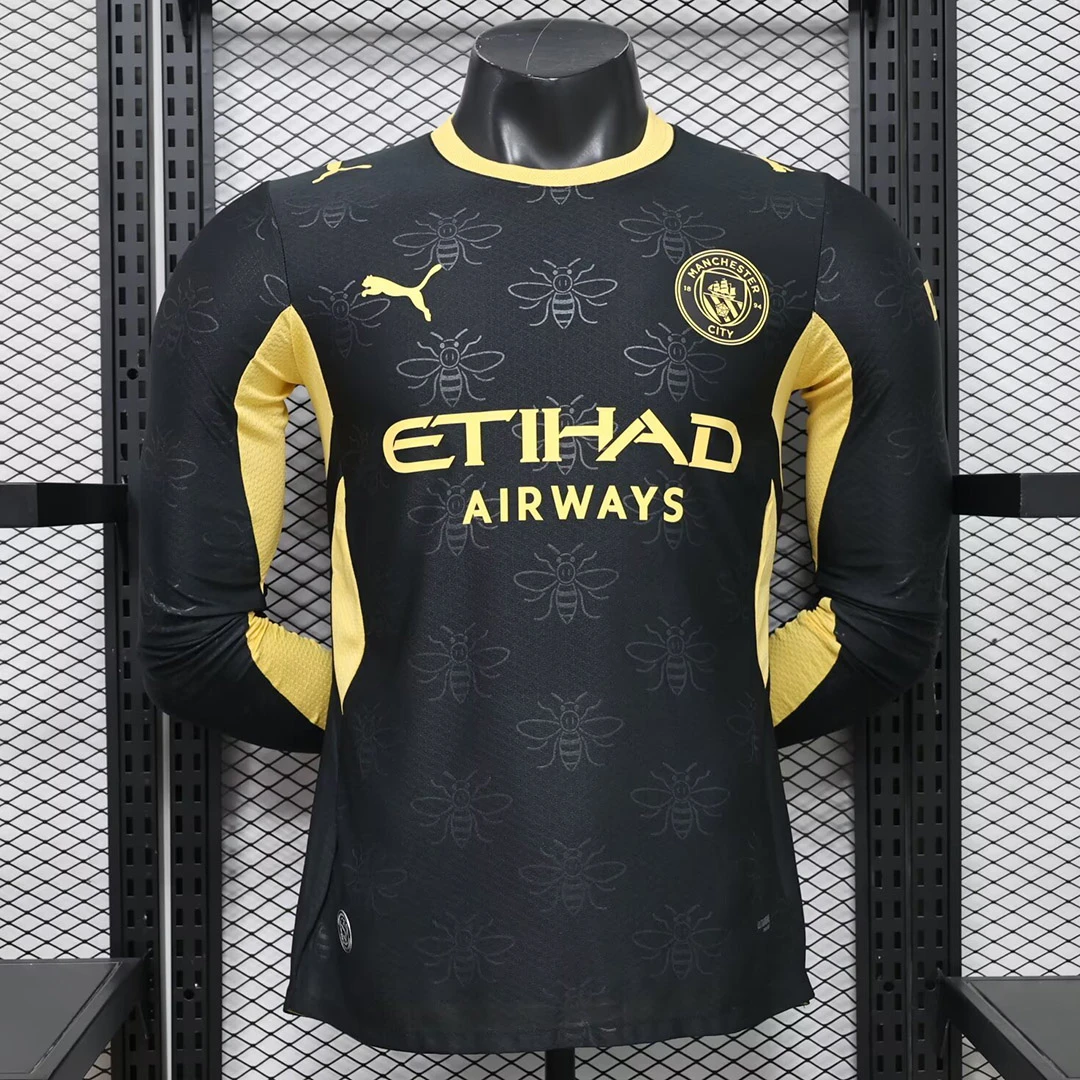 26/27 Manchester City Away Long Sleeve Player Version Soccer Jersey