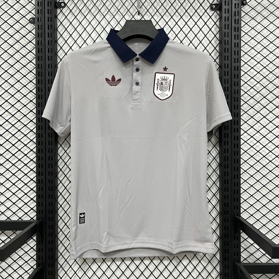 2026 Spain Grey Navy Red Polo