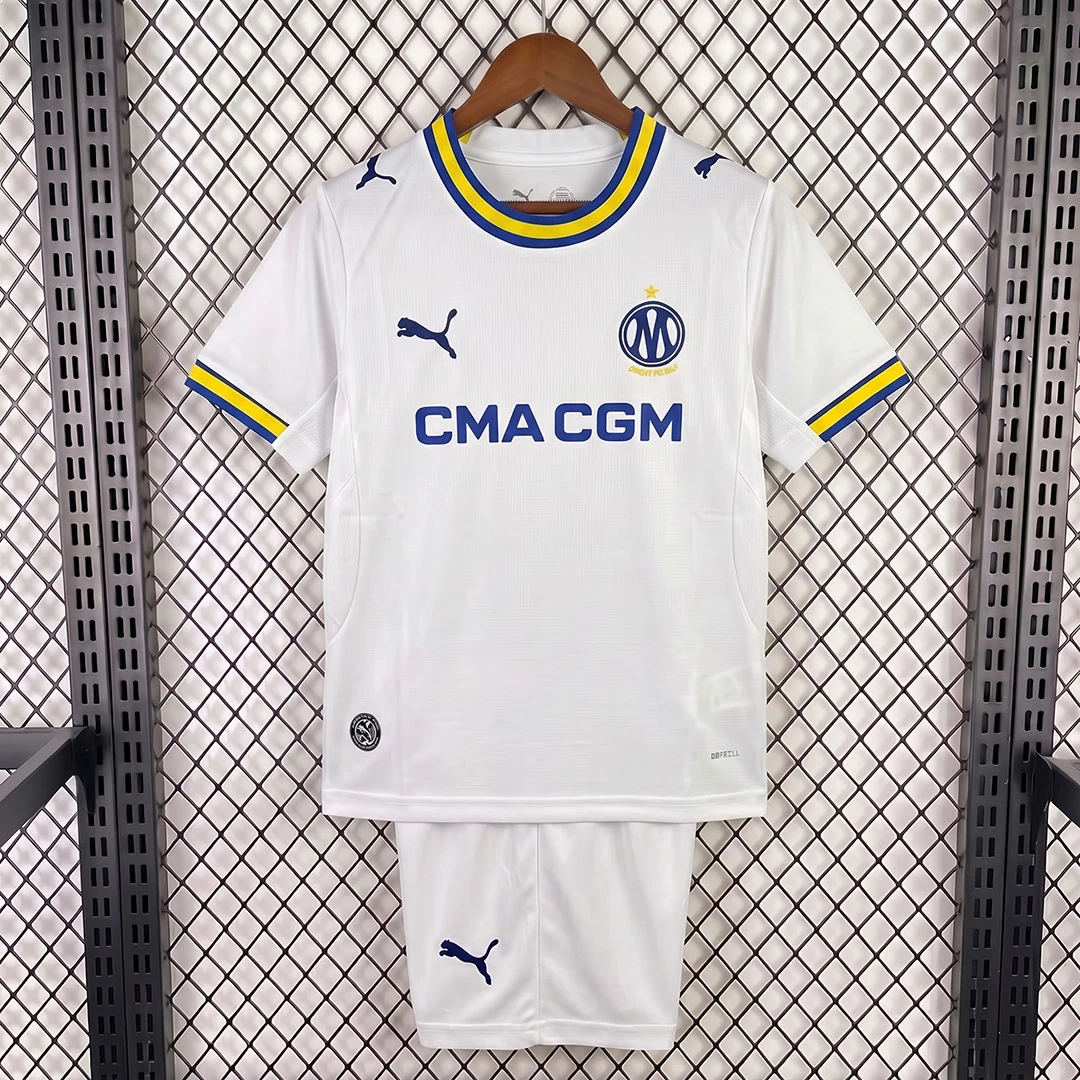 26/27 Marseille Home Kids Soccer Jersey