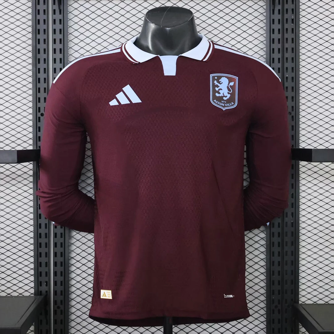 26/27 Aston Villa Home Long Sleeve Player Version Soccer Jersey