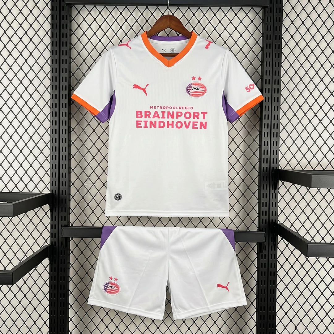26/27 PSV Eindhoven Away Kids Soccer Jersey