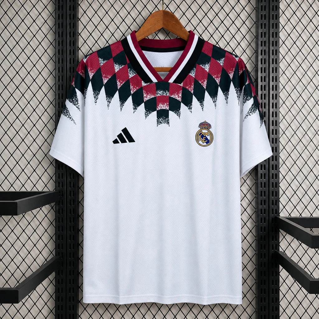 26/27 Real Madrid 1994 Inspired Geometric Soccer Jersey