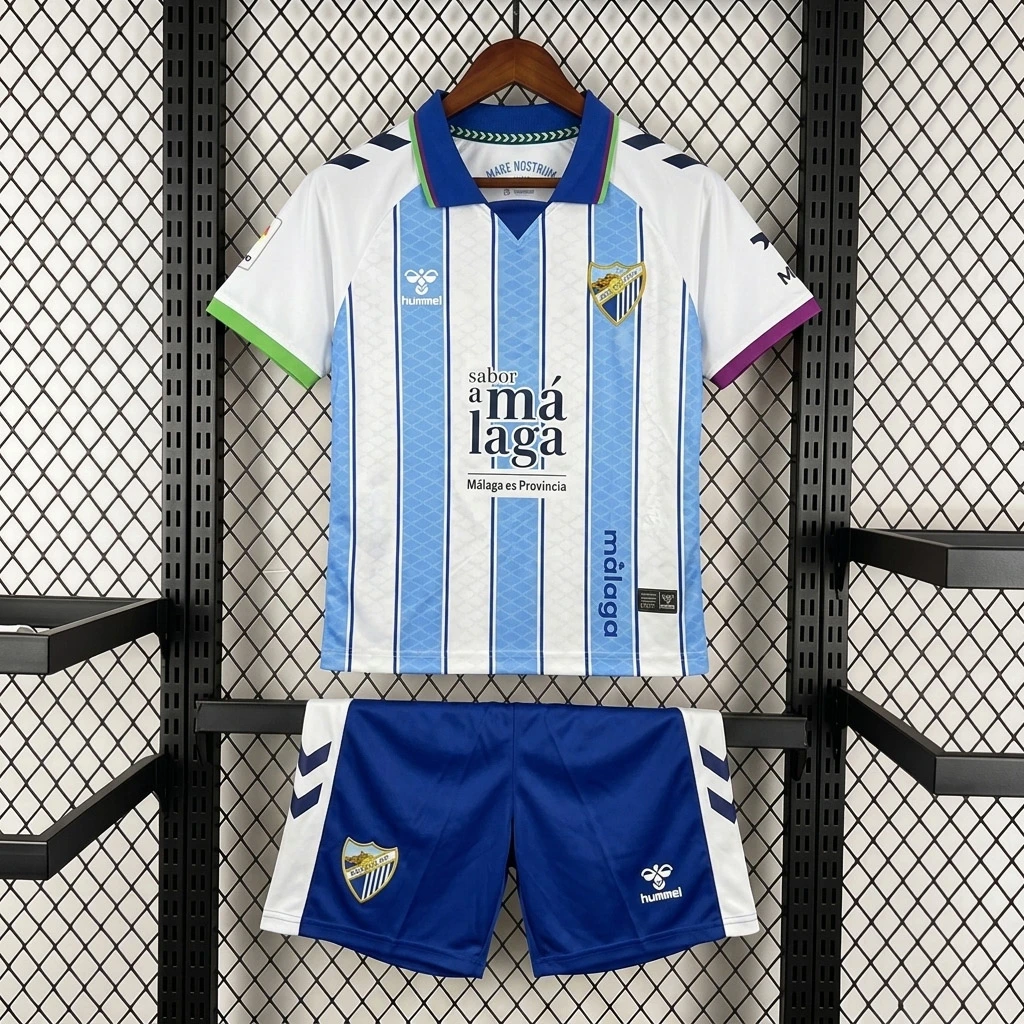 26/27 Malaga Home Kids Soccer Jersey
