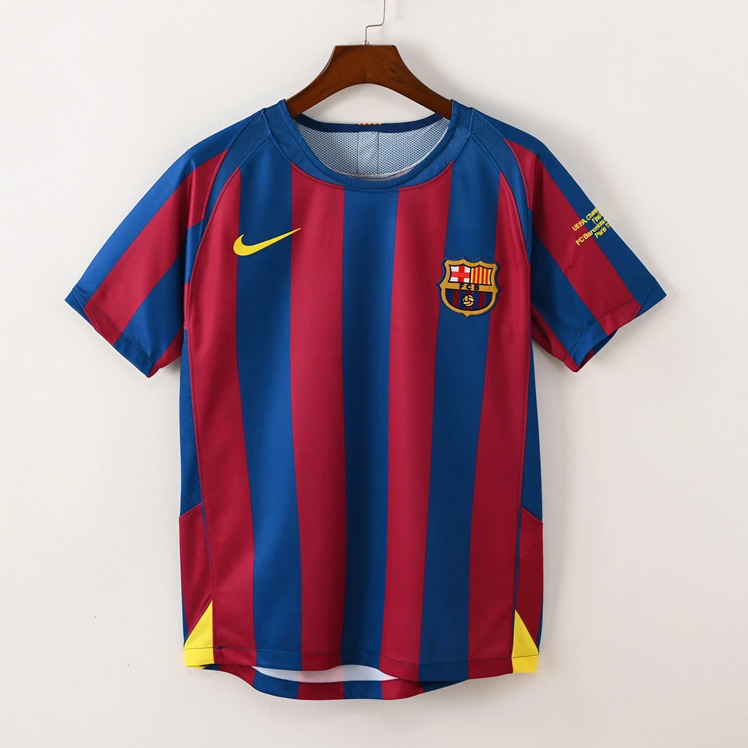 05/06 Barcelona Home Final Champions Version Retro Soccer Jersey