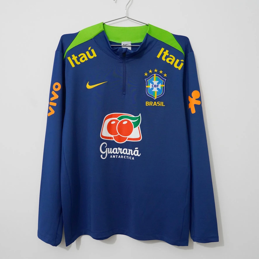 2024 Brazil Dri-FIT Strike Drill Top Navy