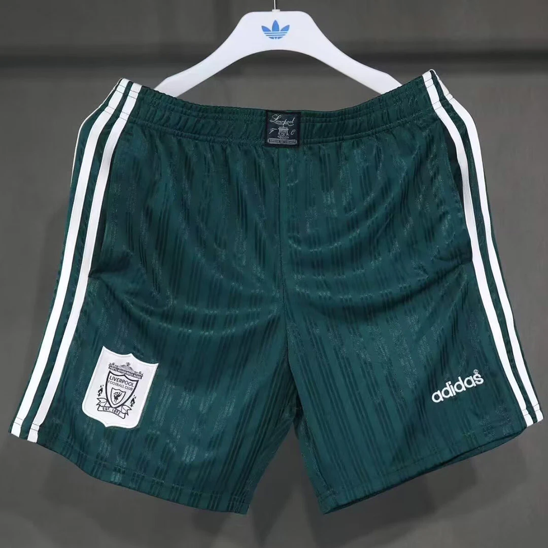 95/96 Liverpool Green Soccer Shorts