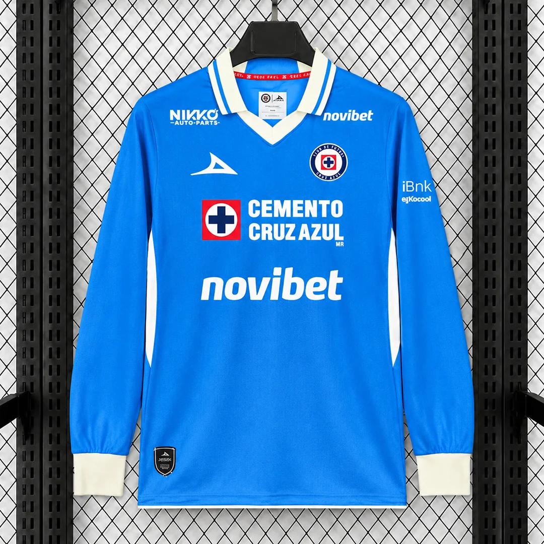 26/27 Cruz Azul Home Long Sleeve Soccer Jersey