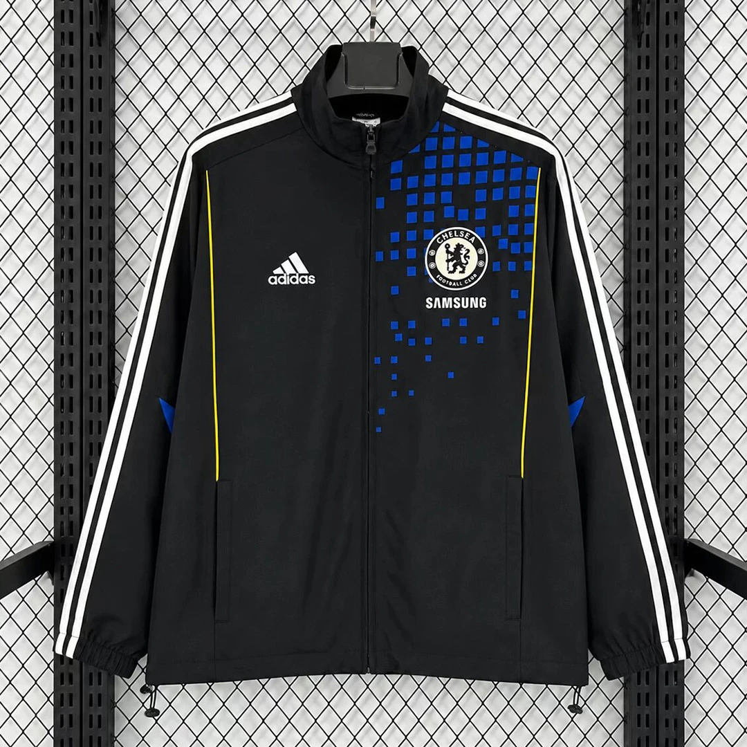 11/12 Chelsea Black Windbreaker