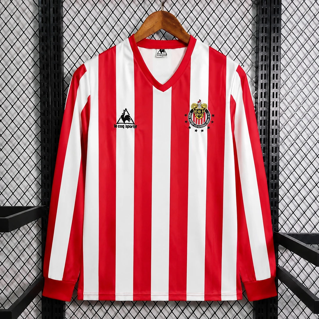 86/87 Chivas de Guadalajara Home Long Sleeve Retro Soccer Jersey