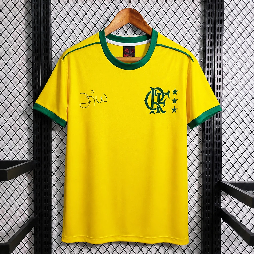 2026 Flamengo Zico Signature World Cup Version Yellow Soccer Jersey