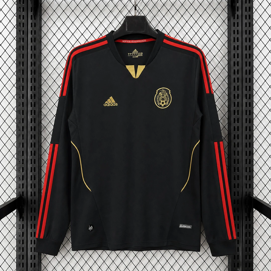 2011 Mexico Away Long Sleeve Retro Soccer Jersey