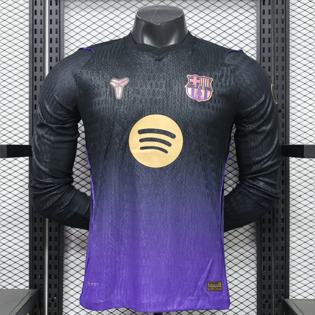 26/27 Barcelona Away Long Sleeve Player Version Soccer Jersey