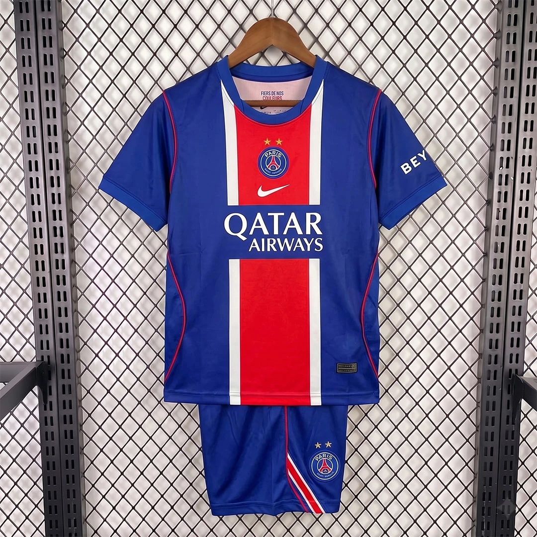 26/27 PSG Home 2 Stars Kids Soccer Jersey