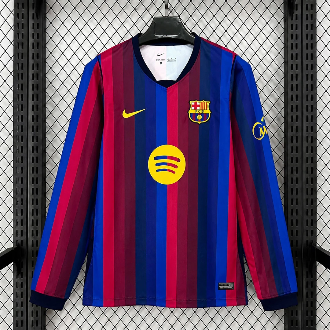 26/27 Barcelona Home Long Sleeve Soccer Jersey