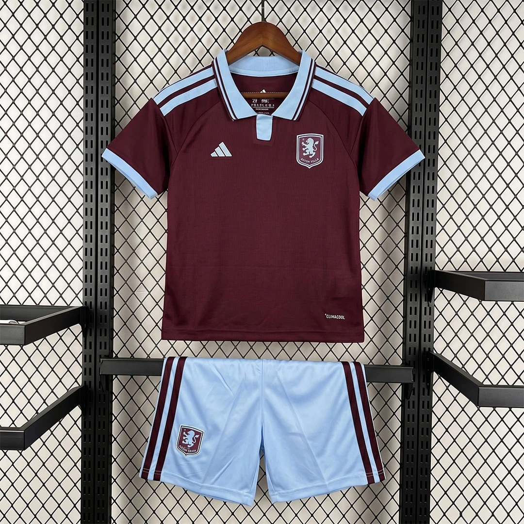 26/27 Aston Villa Home Kids Soccer Jersey