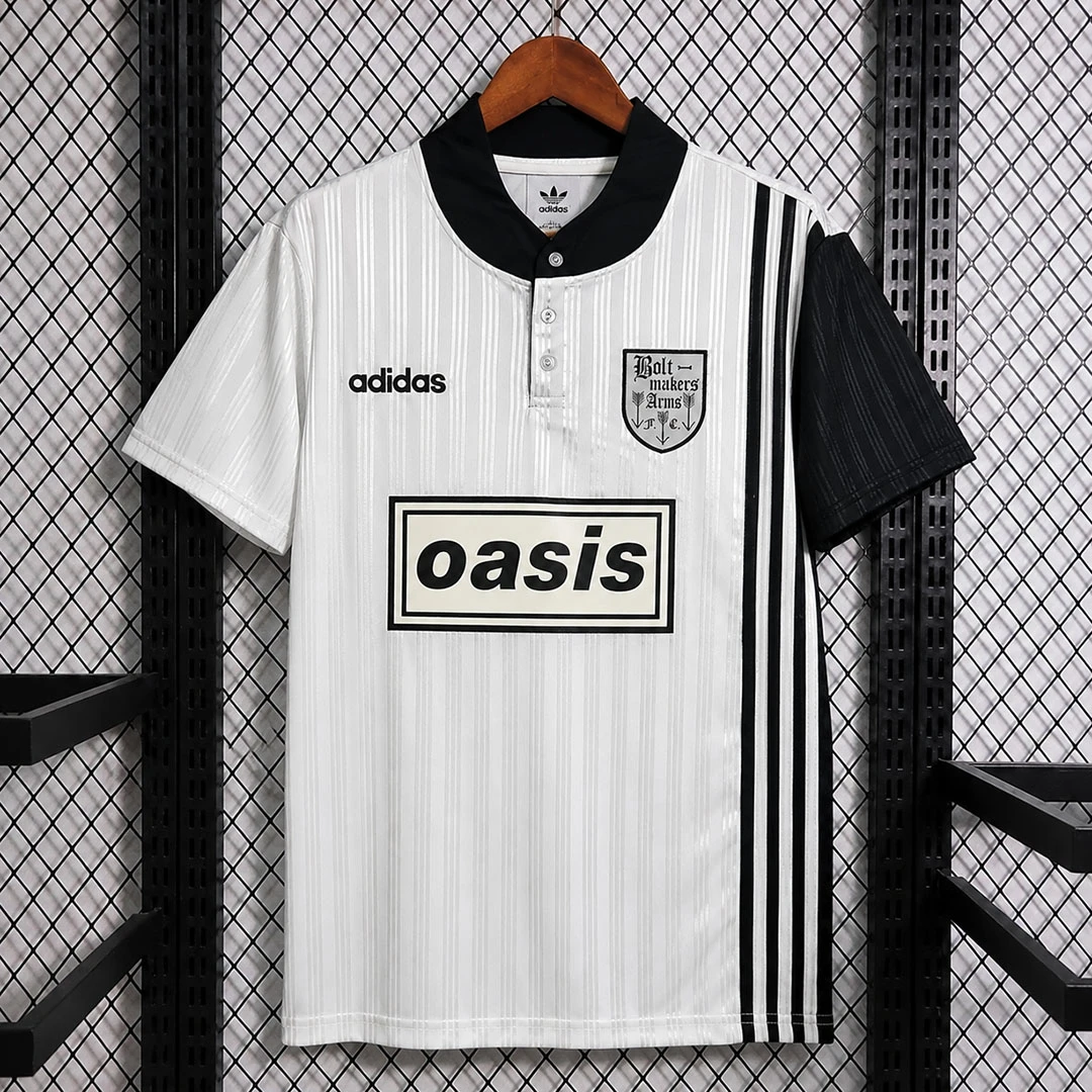 95/96 Oasis Boltmakers Arms White Retro Soccer Jersey