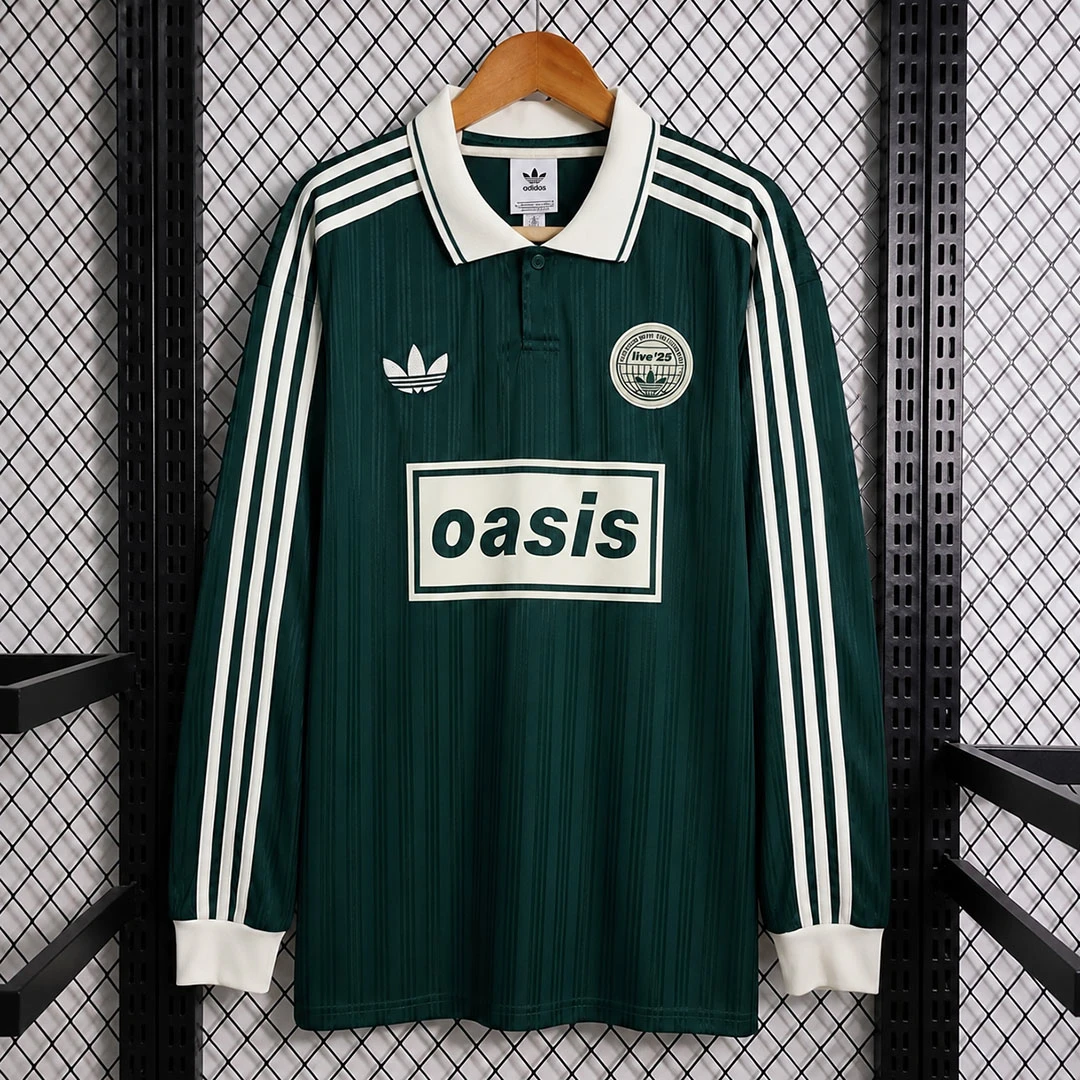 Adidas x Oasis Green Long Sleeve Soccer Jersey